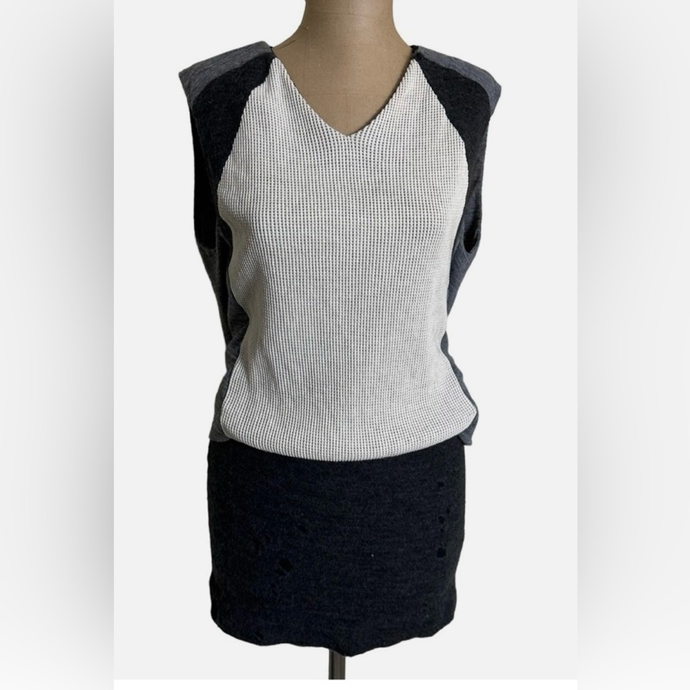 Balenciaga Paris wool blend gray dress Size 38 French